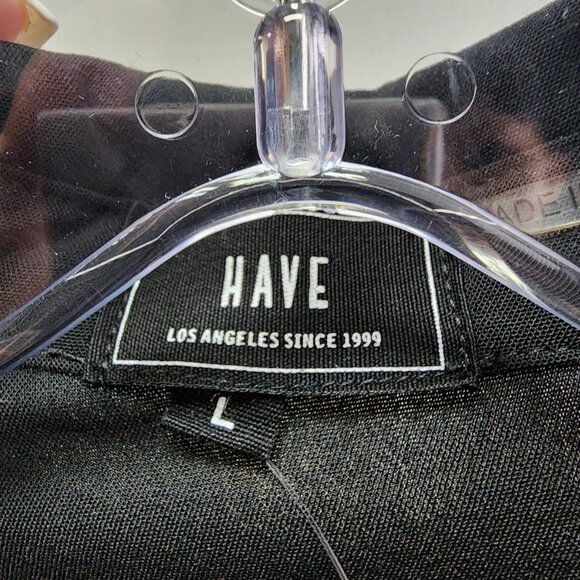 Have Black Pleated Button Up Long Sleeves Top Size L - Picture 7 of 9